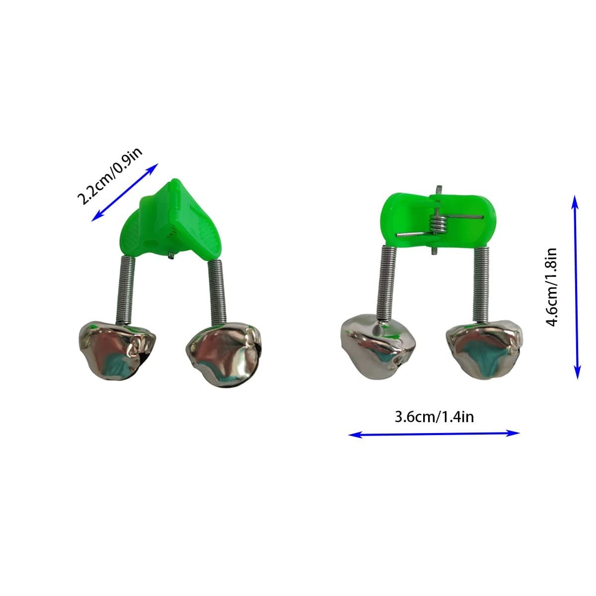 8 Pcs Fishing Rod Extra Loud Alarm Dual Alert Bell, Plastic Fishing Rod Alarm... 2