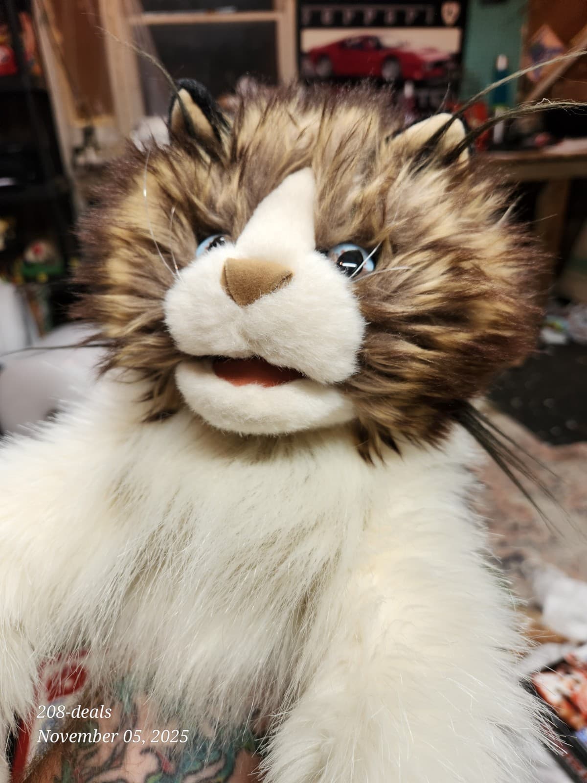Large 25 inch Folkmanis Cat Hand Puppet Life Size