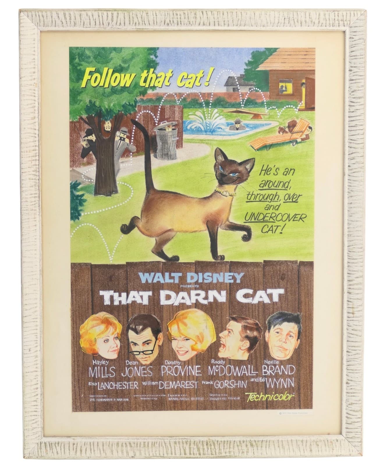[Disney]"That Darn Cat" Original 1965 Poster Concept Art