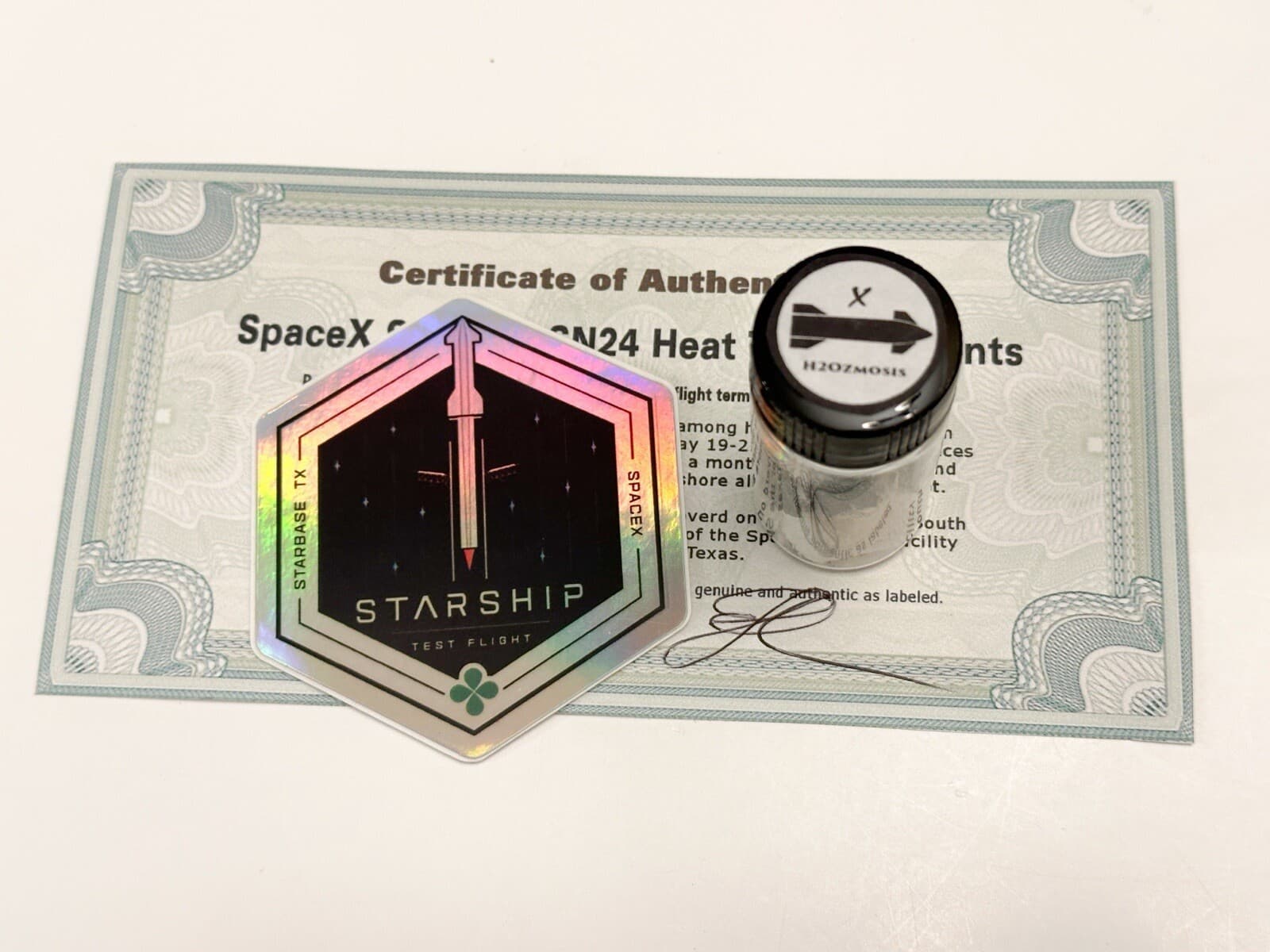 Space X Starship SN24 Heat Shield Thermal Tile Fragments 1 Custom Display Glass 4