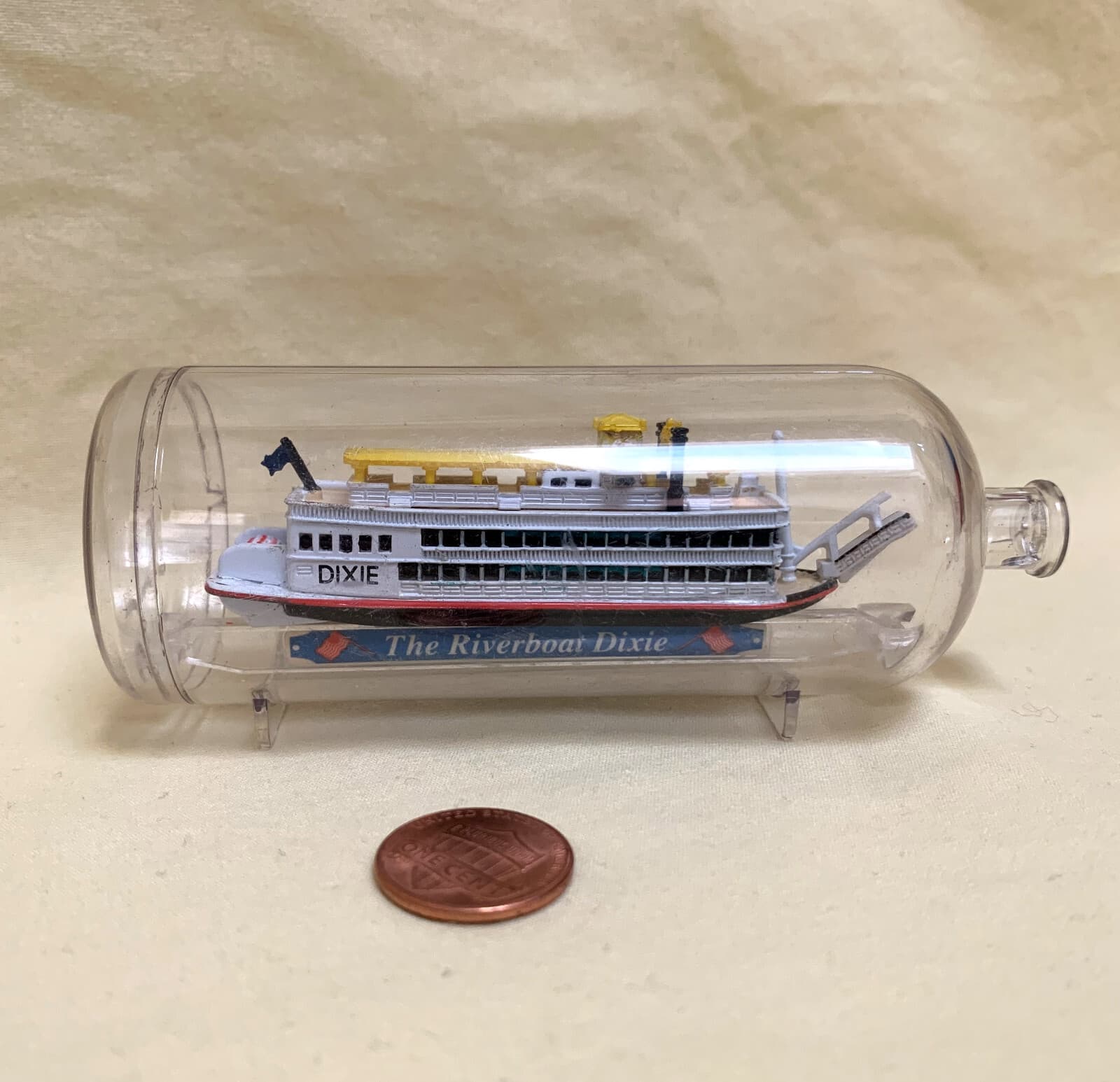3" STERNWHEELER RIVERBOAT DIXIE PADDLEWHEEL BOAT SHIP IN A BOTTLE MICRO MACHINES 4
