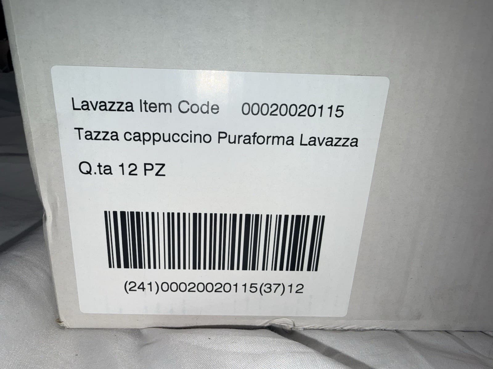 Lavazza Puraforma Cappuccino Cups Set of 12 – New in Box – Made in Portugal