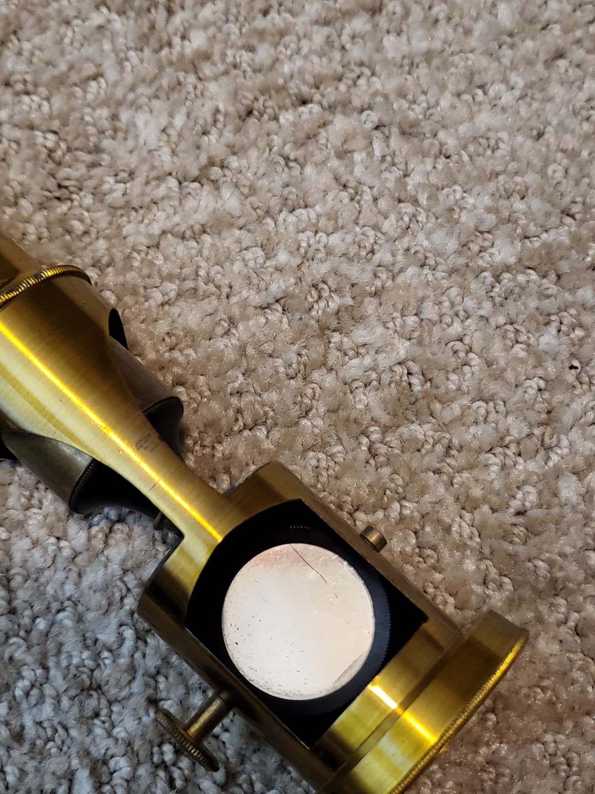 Antique Brass Field Microscope Wood Box Vintage 3