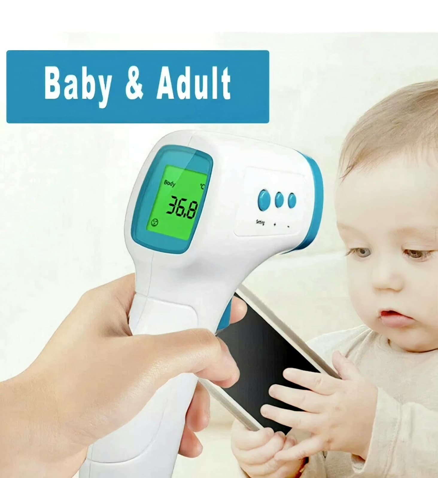 NON-CONTACT CE Medical Grade Infrared Forehead Thermometer LCD Laser USA SHIP🌡 4