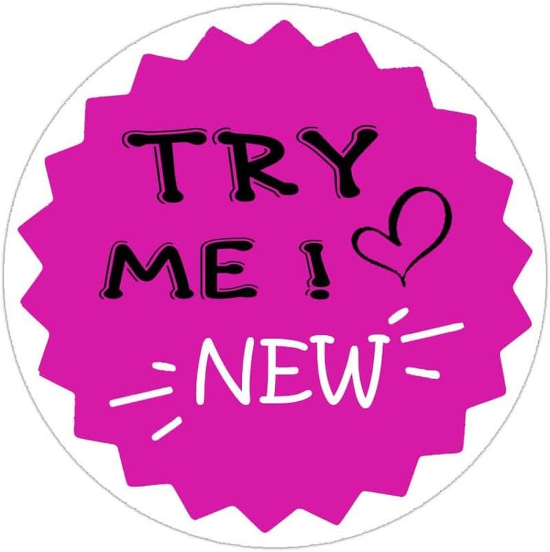 Try Me Stickers,Round New Try Me Grocery Store Food Labels 500/Roll Pink 2 Inch 5