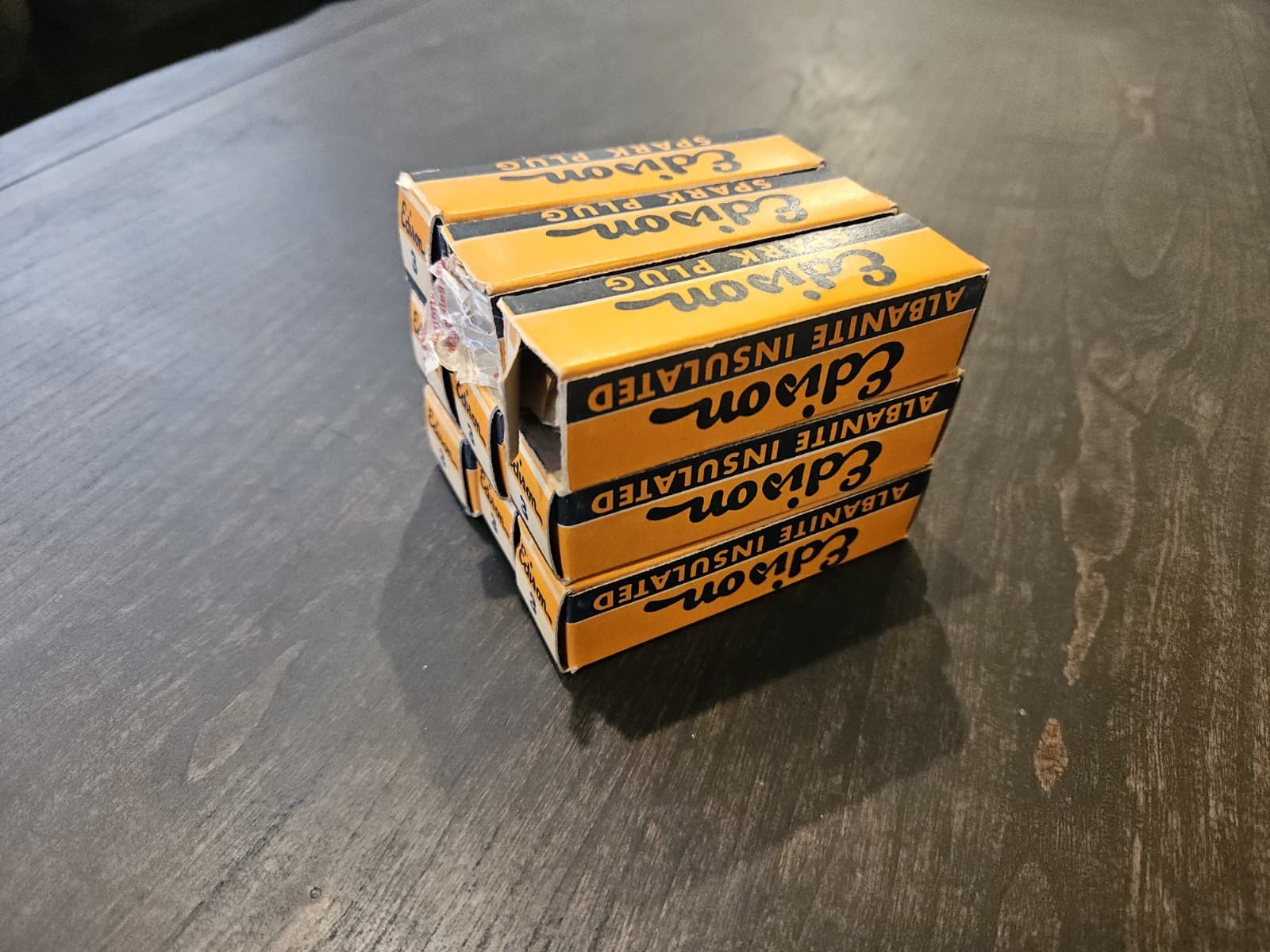 9 VINTAGE EDISON ALBANITE INSULATED #3 SPARK PULGS 4