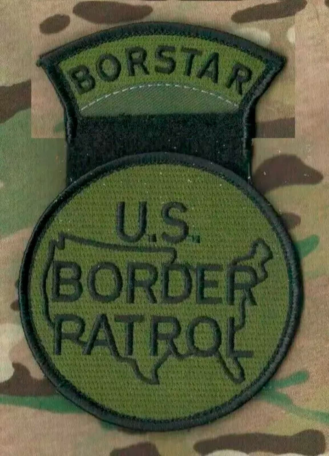 AFGHAN ARMY ANA TRAINING BORDER SECURITY SRT ⭐BORTAC⭐ BORSTAR OD velkrö 2-PC 2