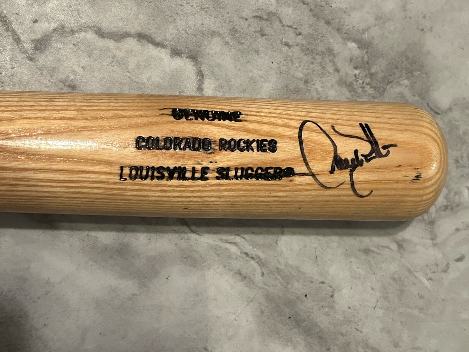 Larry Walker Signed Colorado Rockies 125 Louisville Slugger 34in Baseball Bat 3