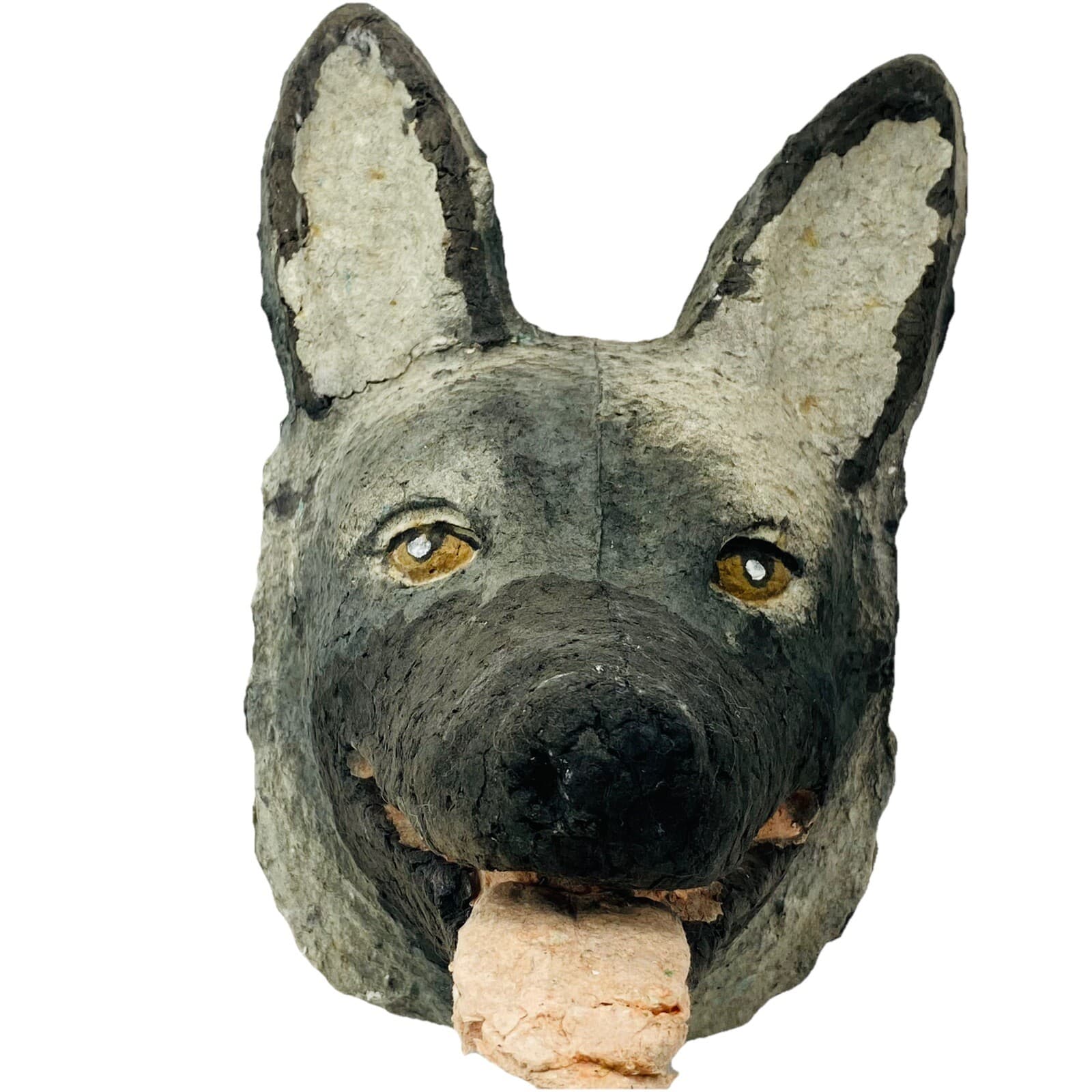 Artisan Crafted  Paper Mâché Dog Masque Mask German Australian Shepherd  Signed 2