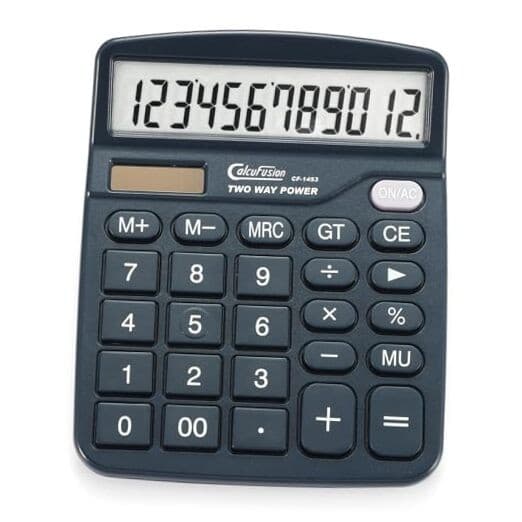 12 Digits Desk Calculator with Large Display LCD and Sensitive Big Buttons