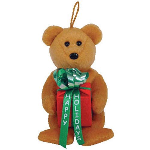 TY Jingle Beanie Baby - GIFTS the Bear (5.5 inch) - MWMT's Christmas Ornament