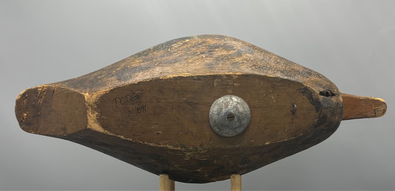 *RARE* CIRCA 1890 DODGE FACTORY MALLARD HEN VINTAGE ANTIQUE WOODEN DUCK DECOY 5