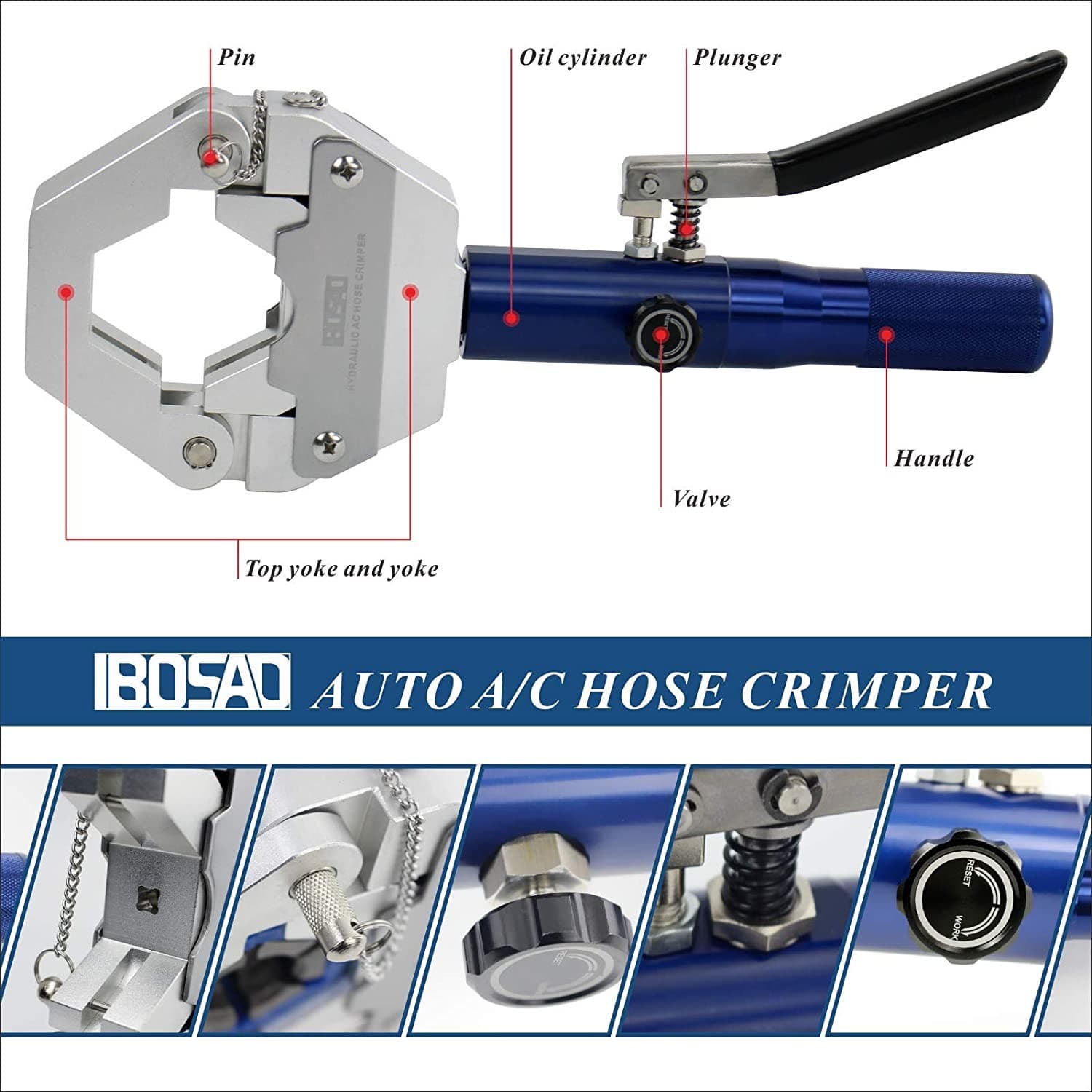 Kit De Engarzado Manguera Herramienta Reparacion Hidraulica Manual Engarzador AC 2