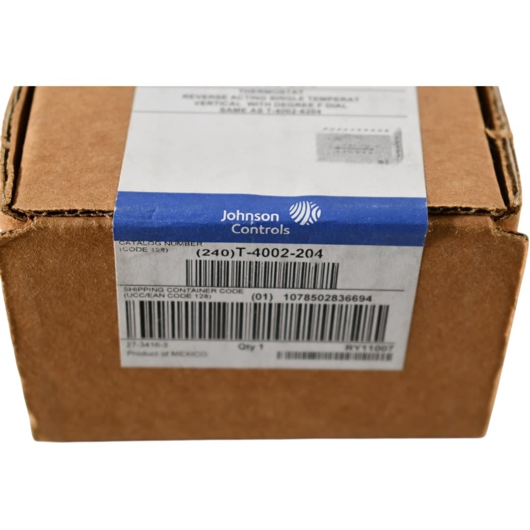 NEW Johnson Controls T-4002-204 Reverse Acting Pneumatic Vertical Mount Thermost 3