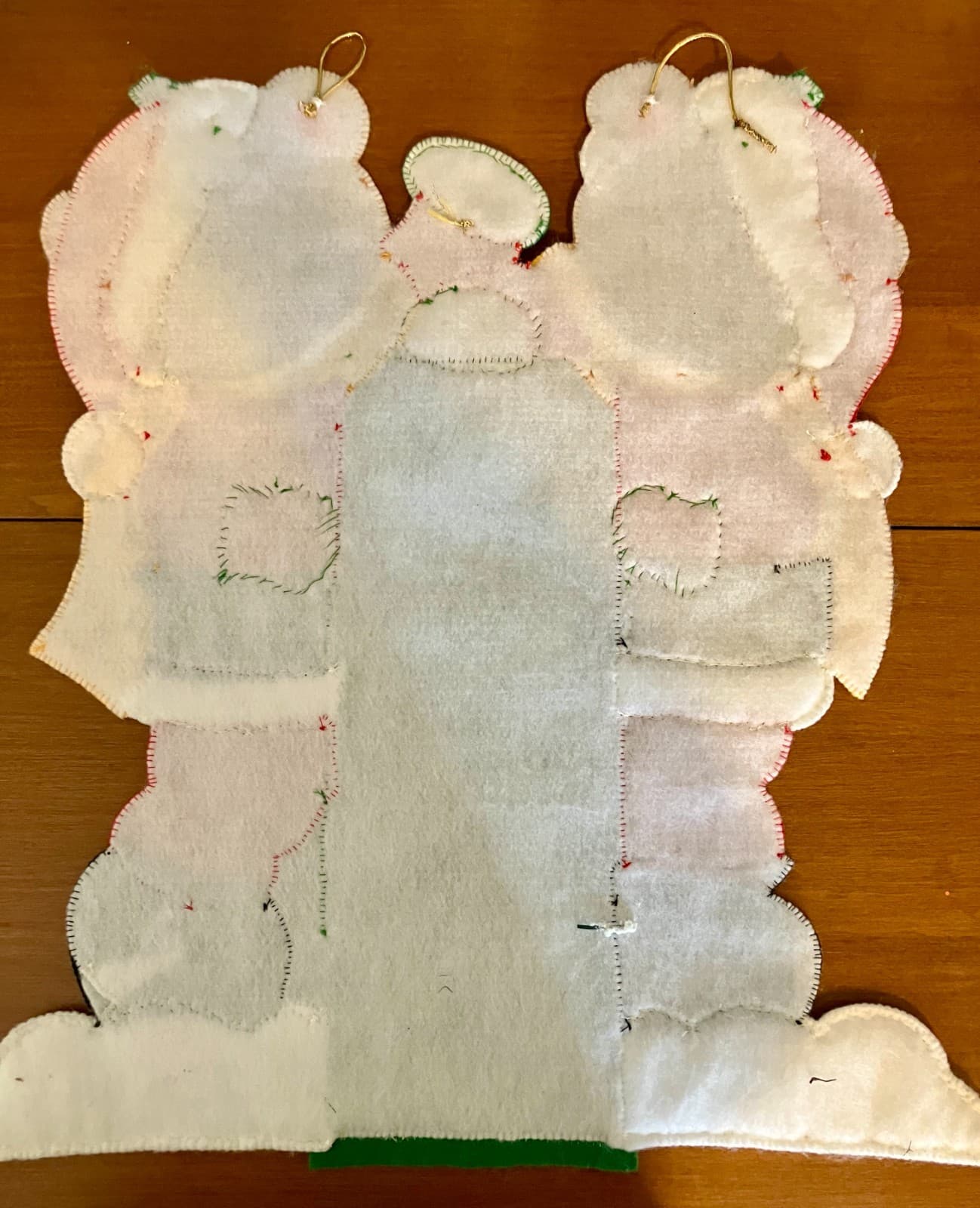 Finished - Felt & Sequins Handmade - Noel - Christmas Wall Hanging  Teddy Bears 6