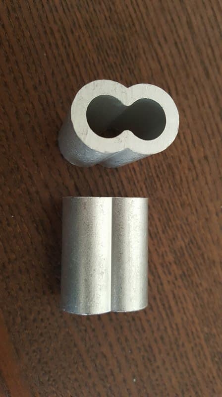 Aluminum Swage Sleeves for 3/8" Wire Rope Cable: 10, 25, 50,100 & 200 pcs