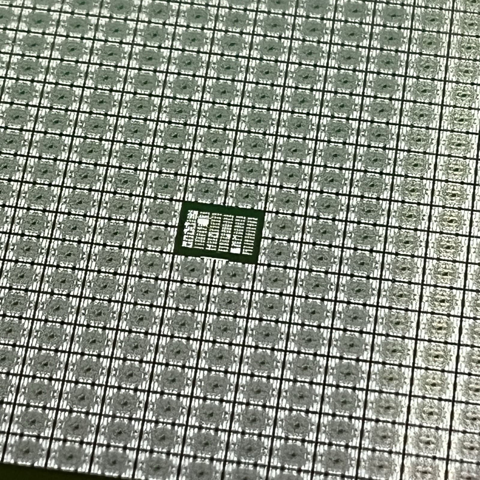 Unknown Vintage 4 Inch Silicon Wafer w/ Die, Structures, and Test Areas 6