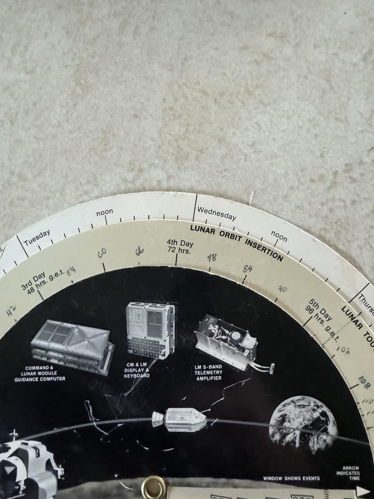 1969 NASA Raytheon Apollo 11 Mission Analyzer Guidance Navigation Rotating Chart 5