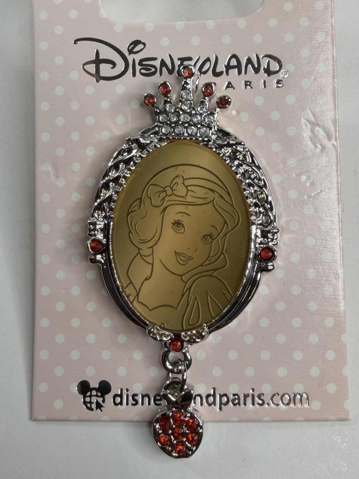Disney DLP Disneyland Paris Princess Dangle Crown Frame Snow White Pin 2