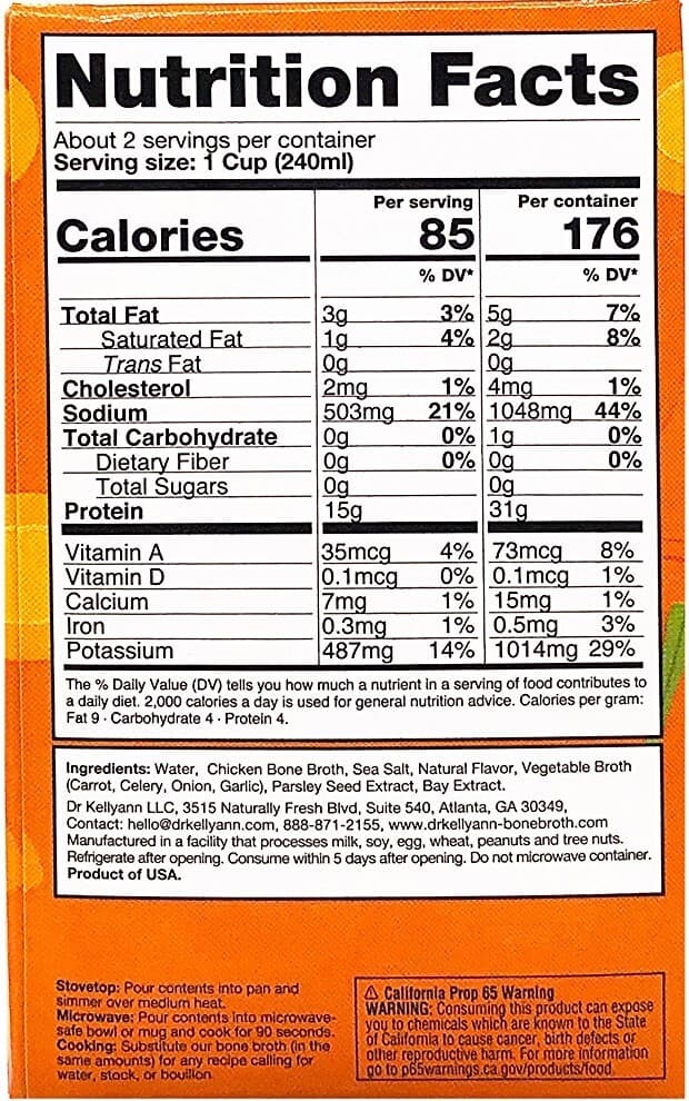 Dr. Kellyann Roasted Chicken Bone Broth - 15g protein - 16.9 oz 2