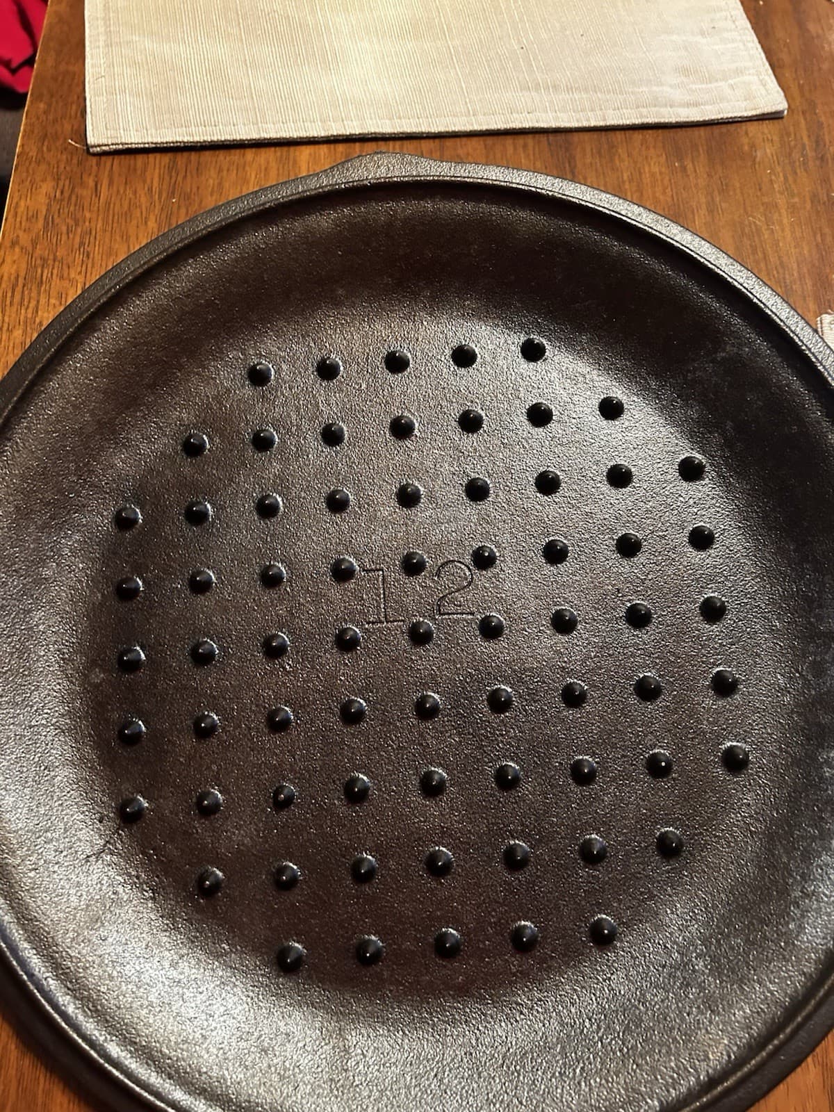 Vintage Lodge #12 Cast Iron Skillet Lid. 1940s - 1950s Era. RESTORED 5