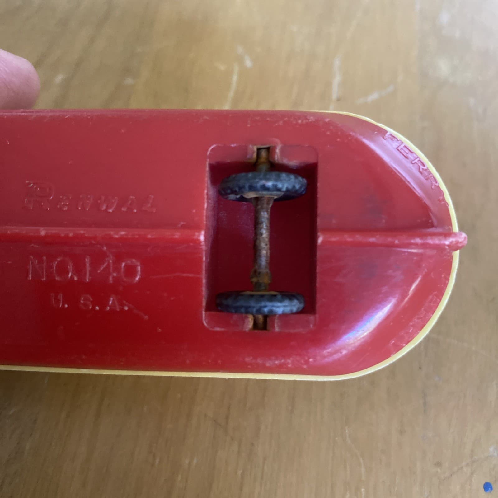 Renwal Ferry Boat Hard Plastic No. 140 USA with Wheels VINTAGE 5