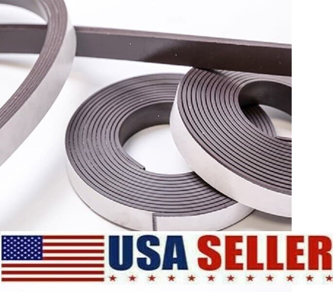 1/16 Thick Adhesive Magnetic Roll - 0.5" wide x 15ft magnet strip roll 2