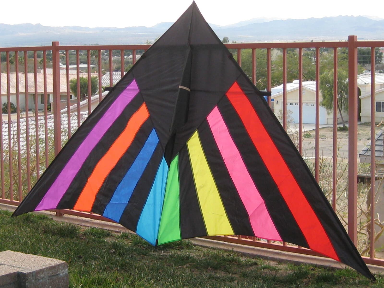 Delta Kite Single line Huge 108" x 59" + RipStop Nylon + Carbon Wrap Spars + Bag 4