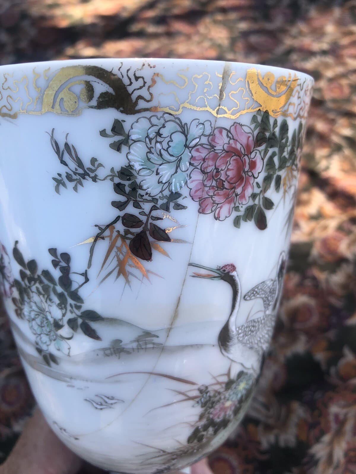 KAWAMOTO MASUKICHI SETO WARE EXPORT GOBLET EARLY MEIJI 7” TALL 3 1/2” Dia. FINE! 3