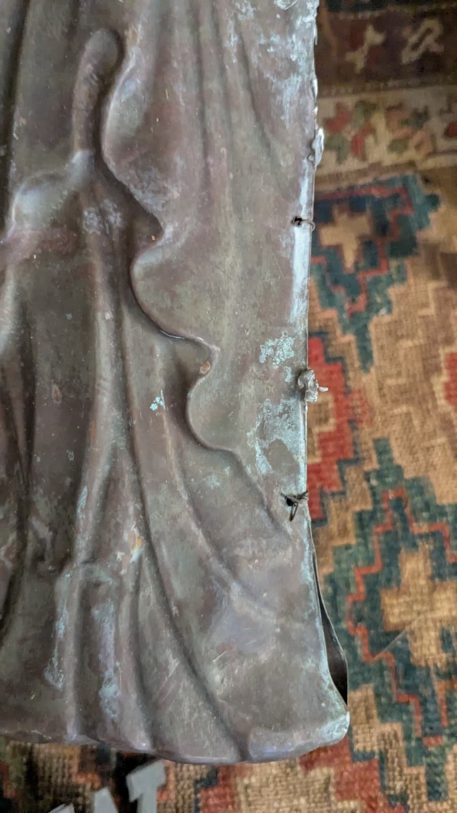 Rare Antique Early Primitive Metal Copper Statue Liberty Weathervane 22.5" 6