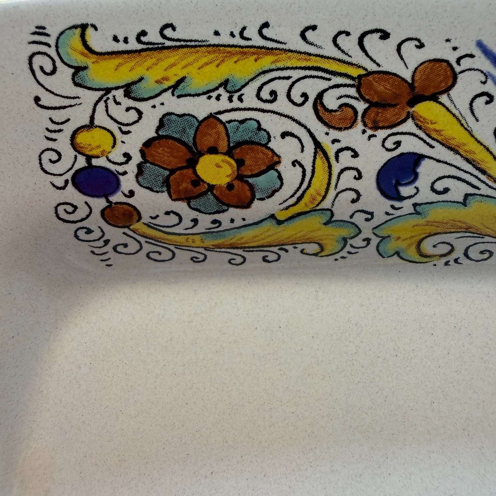 Ceramica Nova Deruta Italian Serving Platter Majolica Hand Painted Rectangular 5