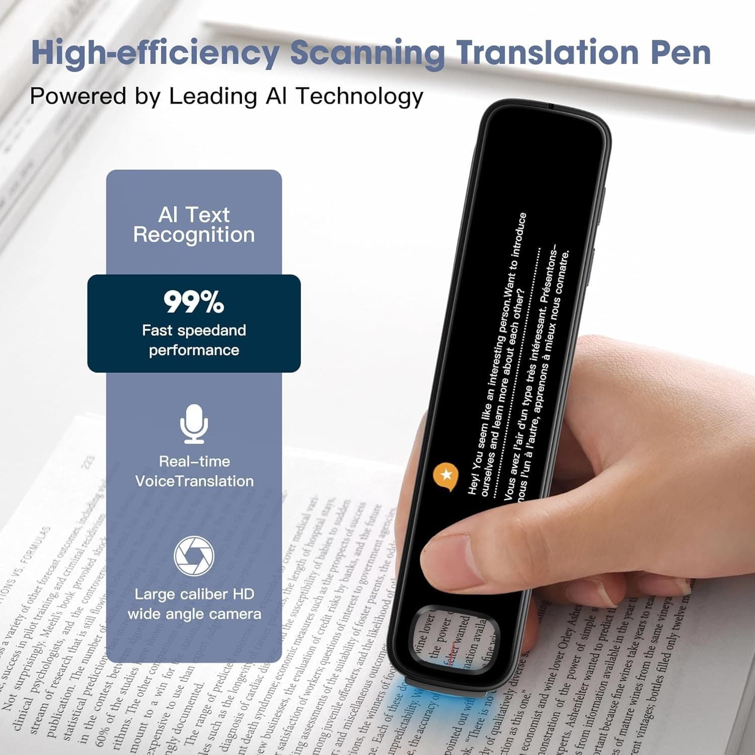 Translation Scanning Pen, 142 Language Translator Pen with 3.71 Inch Screen 6