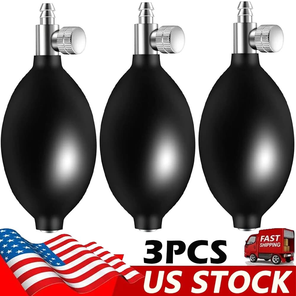 3Pcs Blood Pressure Latex Bulb Inflation Bulb Pump Hand Squeeze Bulb Air Valve 2