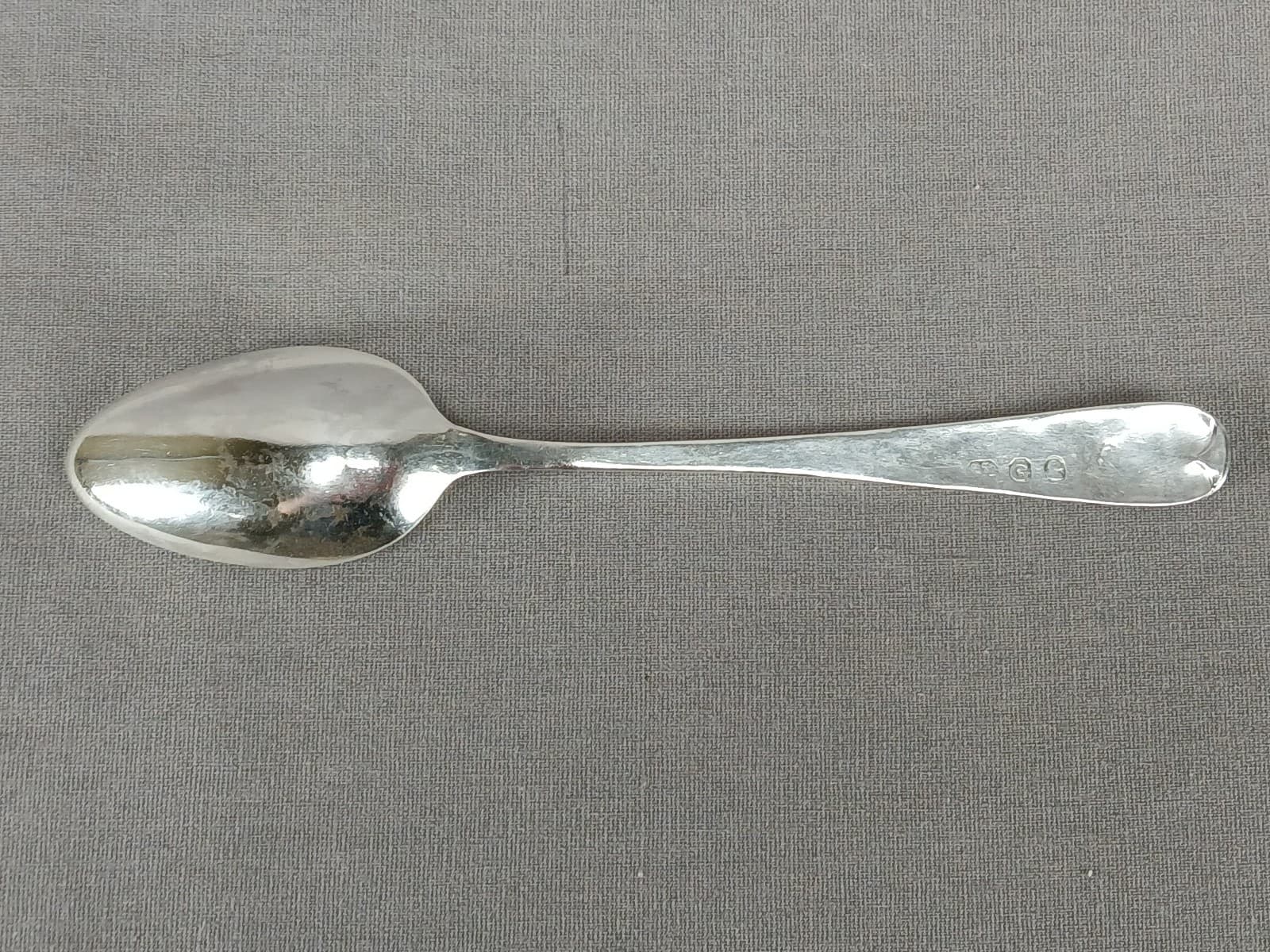 Alice & George Burrows II London Bright-Cut Sterling Silver Spoon C.1802 5