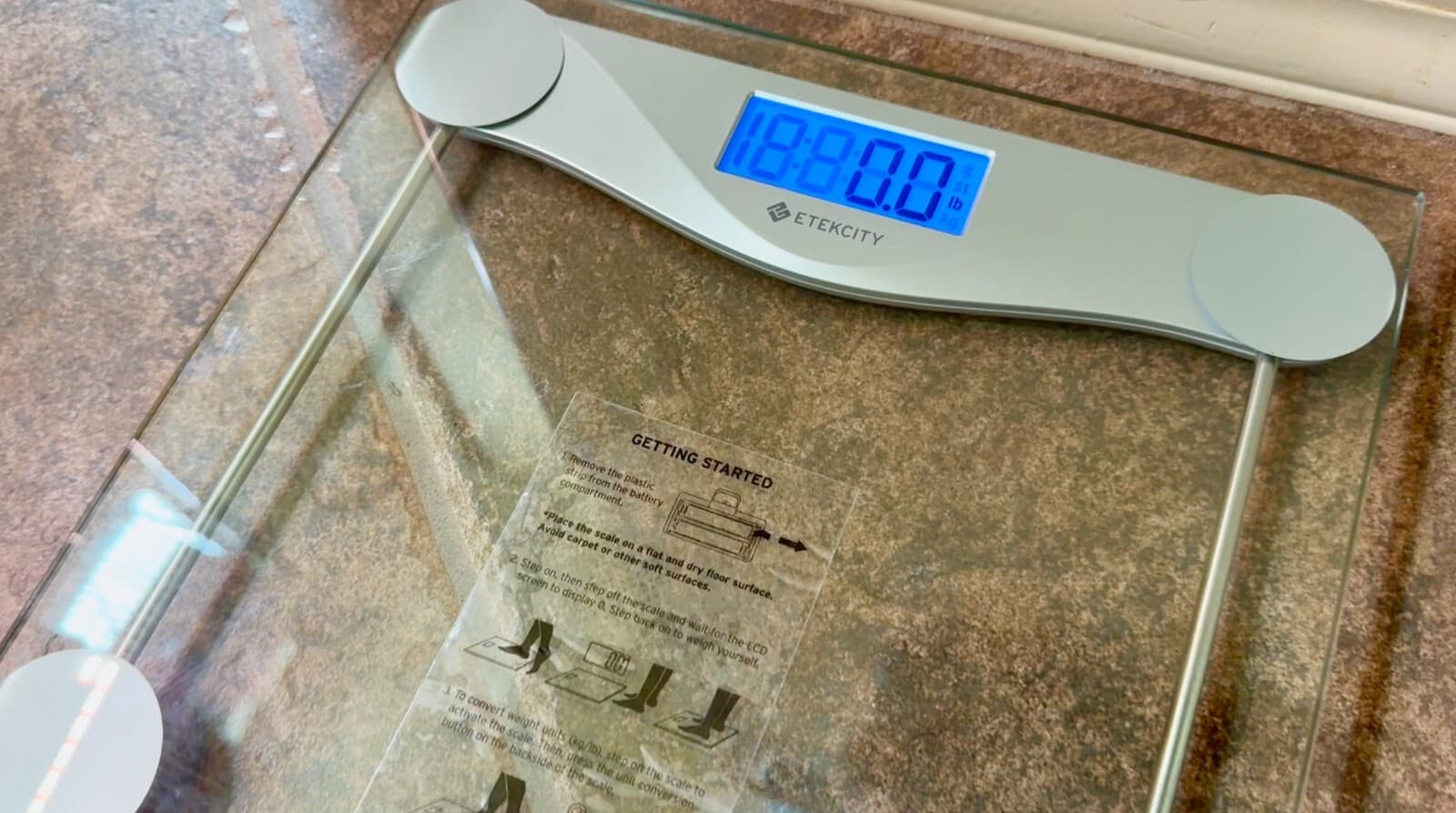 NIB Digital Bathroom Scale Etekcity Glass Body Weight Bathroom Scale LCD Display 3