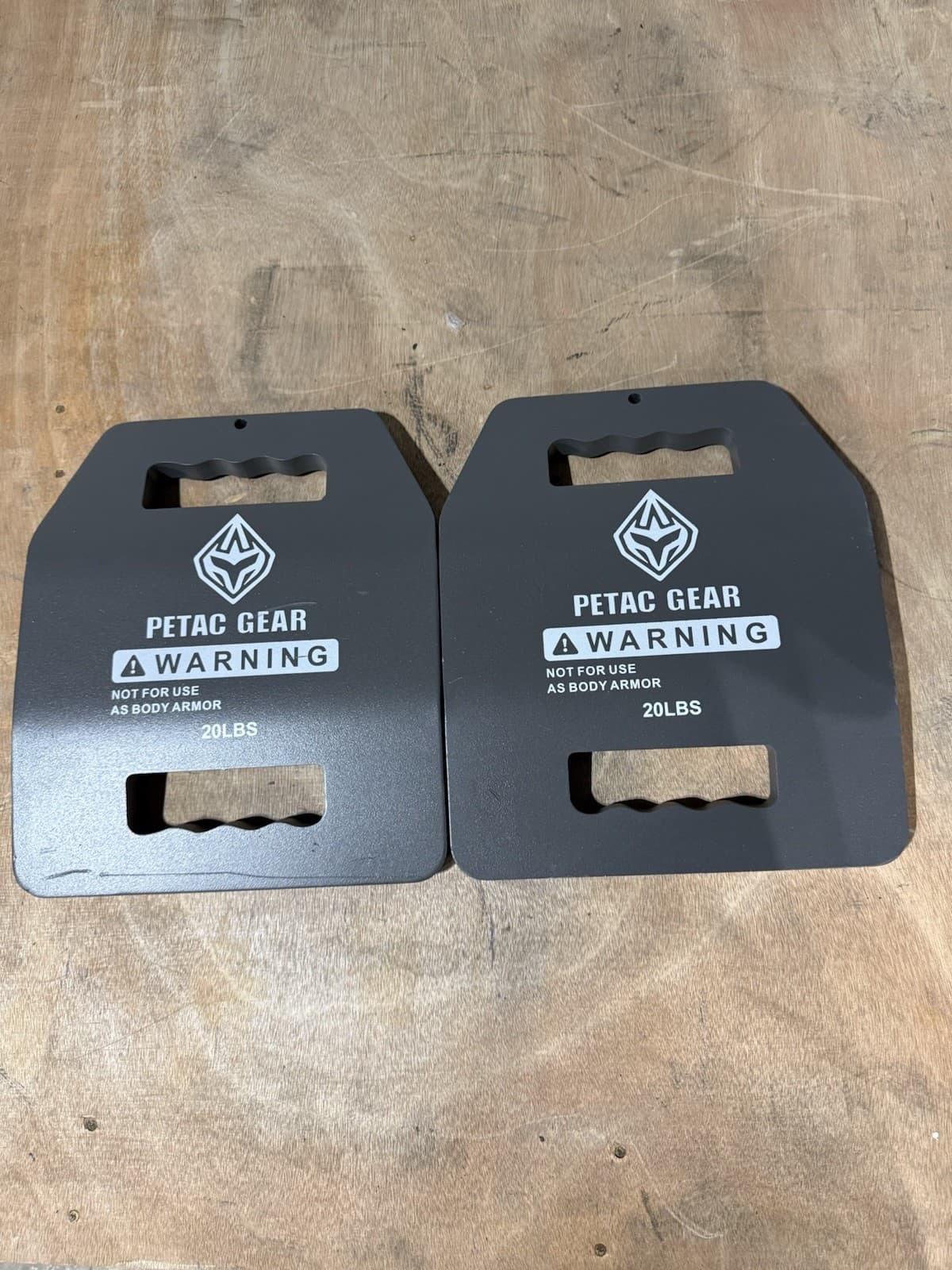 Petac Gear CURVED PAIR Weight Vest Plates 20 lb Each Training Fitness Exercise