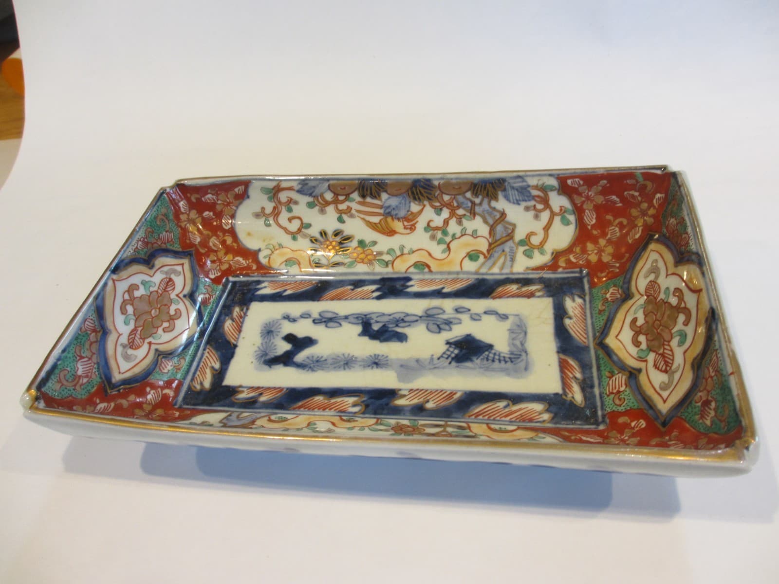 Antique QING OR REPUBLIC PERIOD Hand Painted Japanese Imari Footed Bowl 2