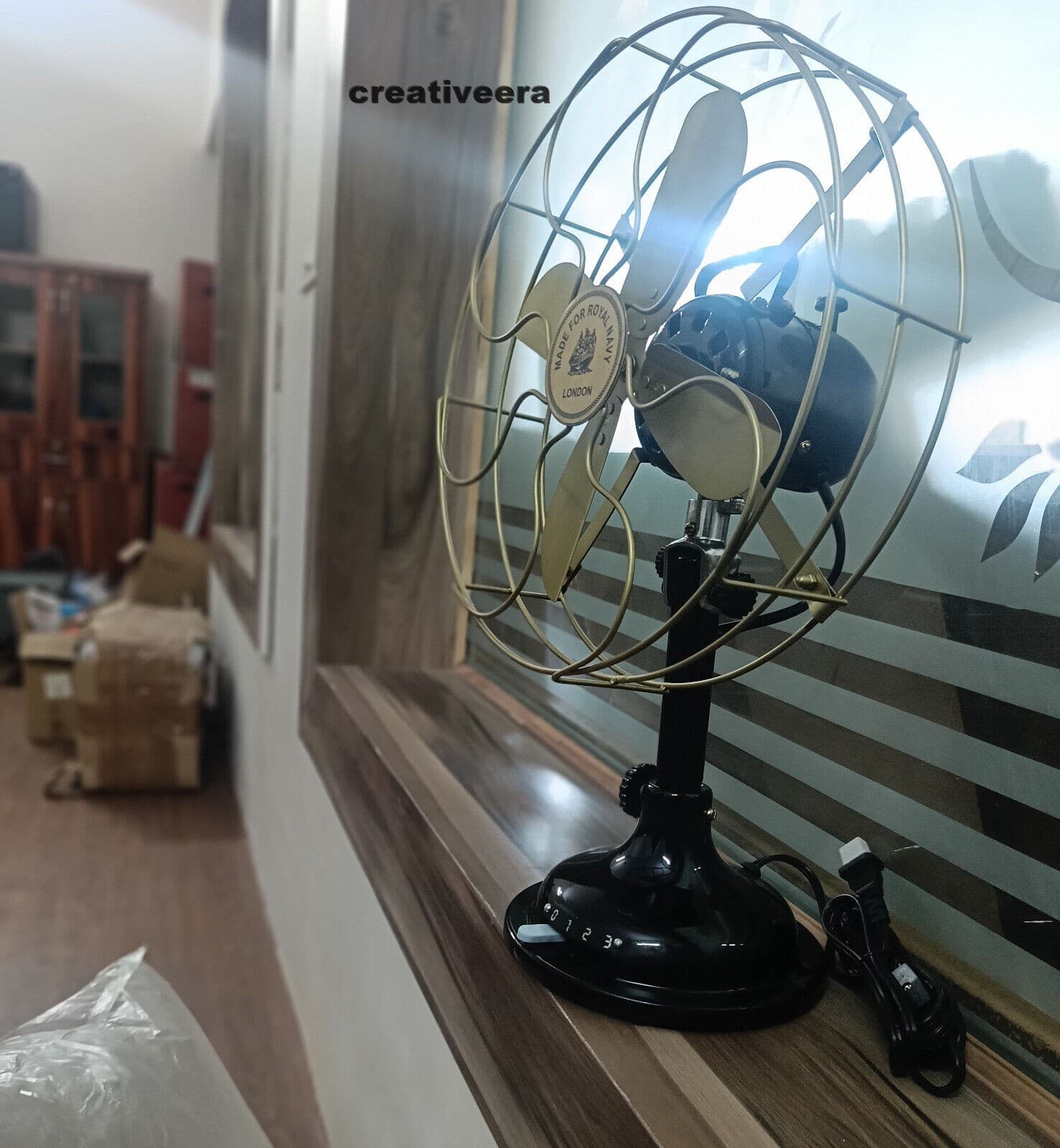 1920s Antique GE General Electric Type AOR Brass Blade Collectible Tabletop Fan 5