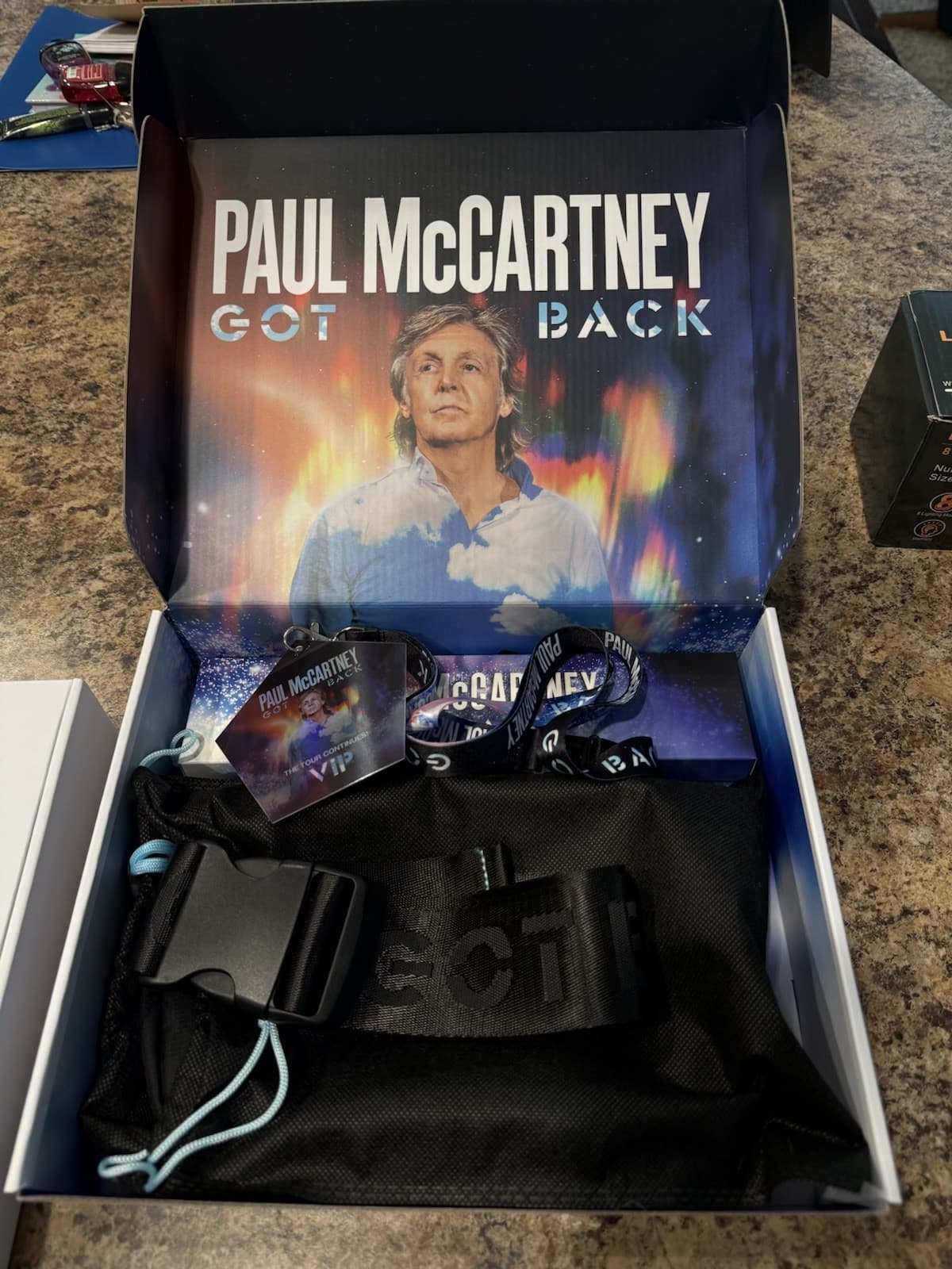 Paul McCartney Got Back Tour 2025 VIP Gift Box Watch Fanny Pack Lanyard Laminate 2