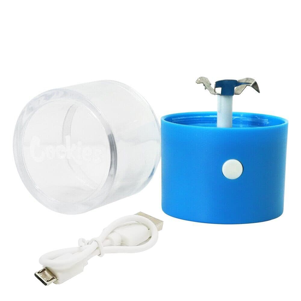 Electric Auto Grinder For Herb & Garlic Grinding Rchargeable in USB Blue Gift 4