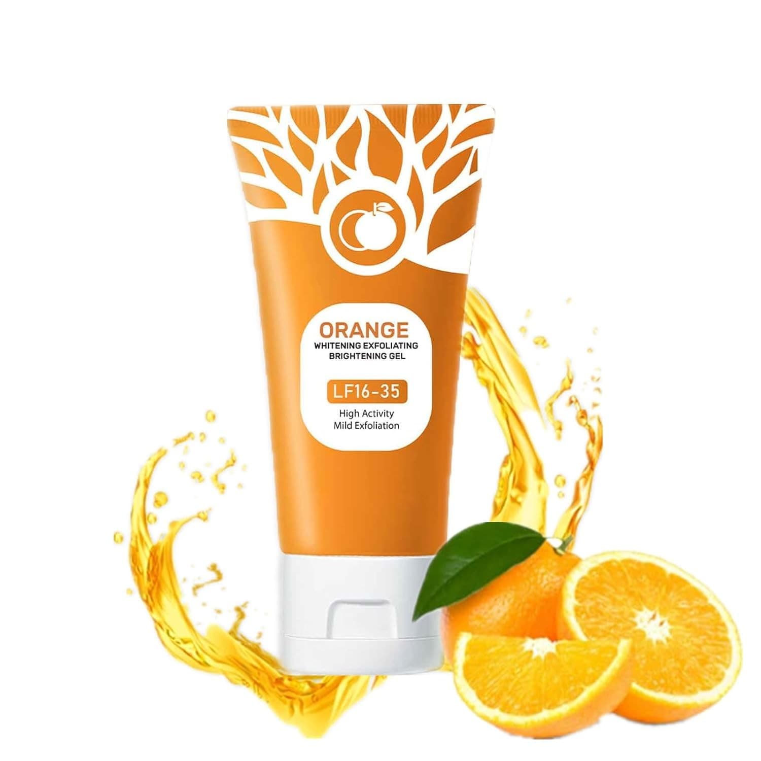 Orange Enzymes Exfoliating Gel, Organic Face and Body Exfoliating Scrub Gel,
