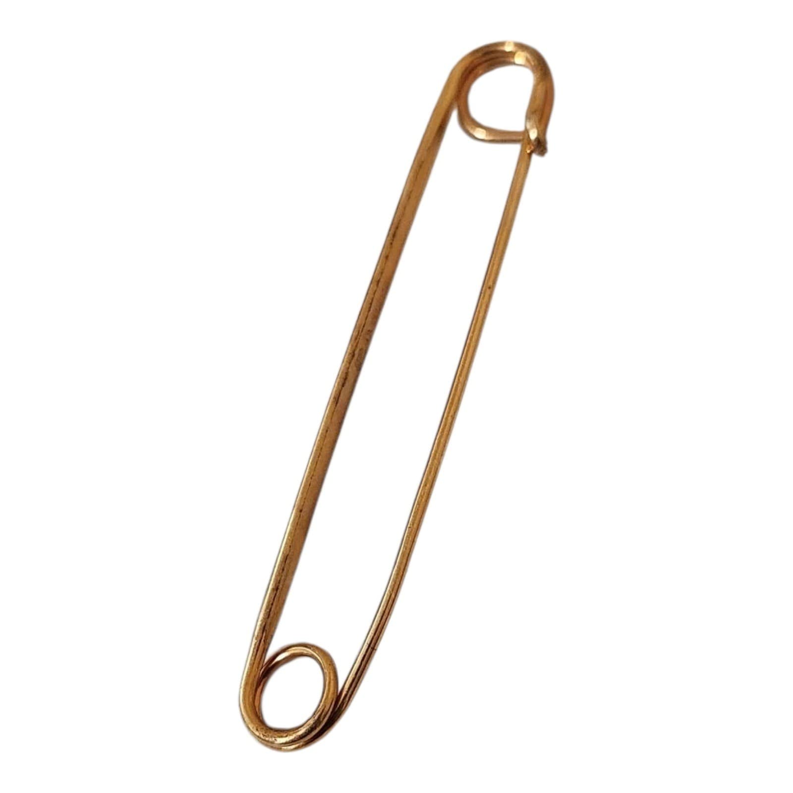 Gold Filled Safety Pin Brooch Large Heavy Duty Metal Craft Sewing Accessory 2