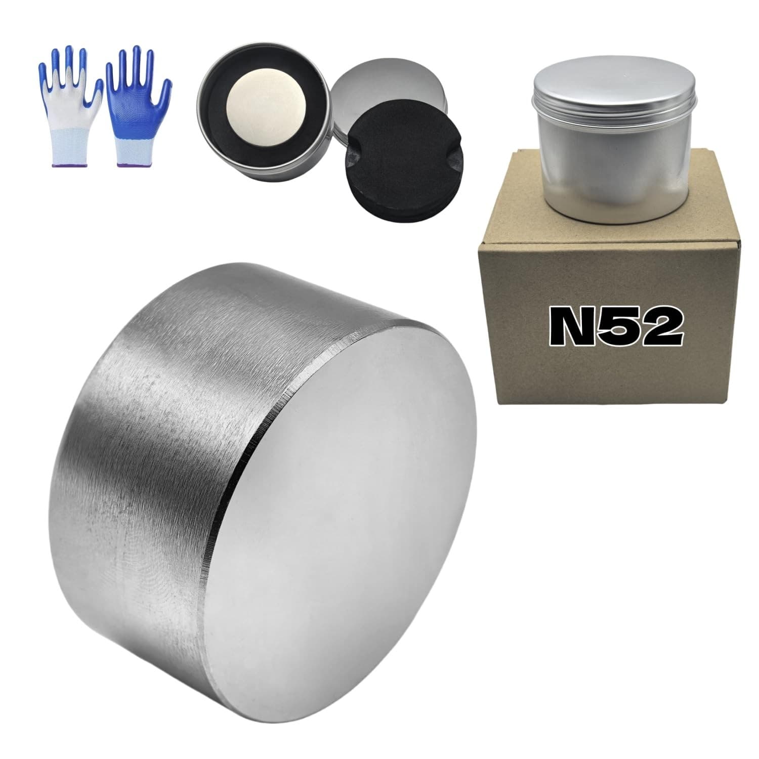Large N52 Super Strong Neodymium Magnet,40mmx20mm Round Powerful Magnets,Heav...