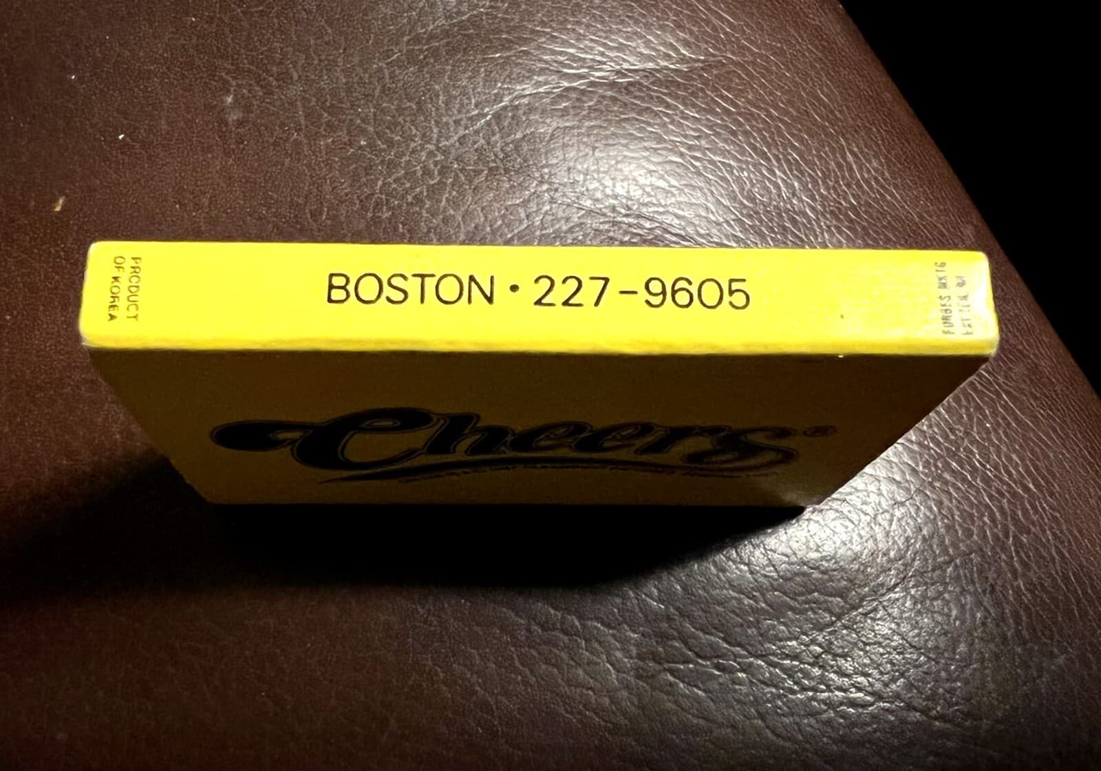 Cheers! Bull & Finch Pub, Boston, MA - Full Unstruck Matchbook 3