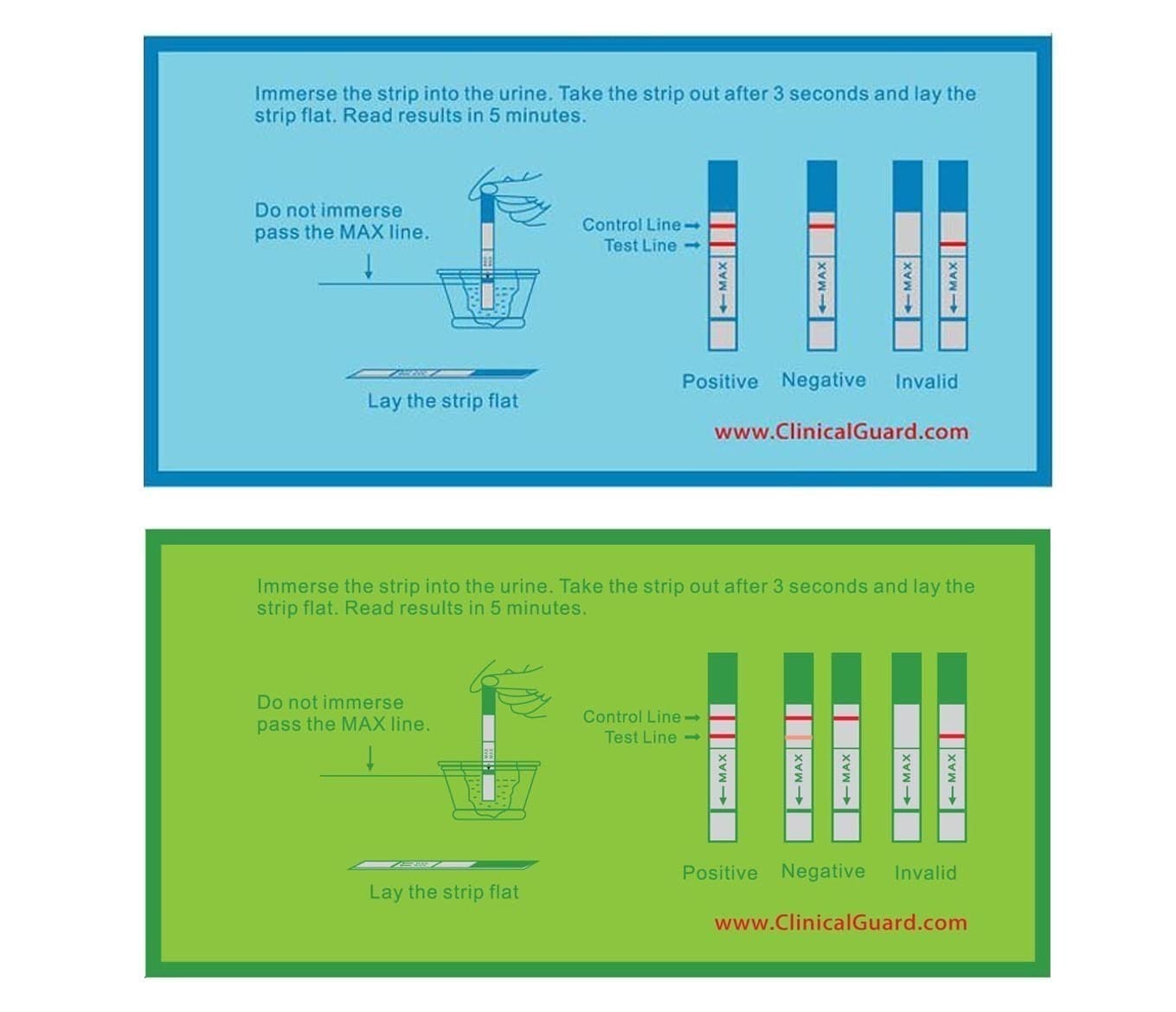 Clinical Guard Pack 100 Ovulation Test Strips LH + 20 Pregnancy Test Strips HCG 2