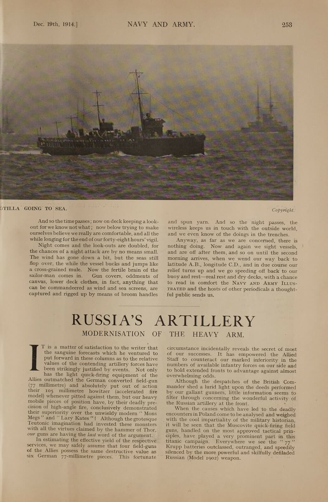 1914 WW1 ARTICLE & PICS PATROLLING DESTROYER GERMAN DESTROYER FLOTILLA 3