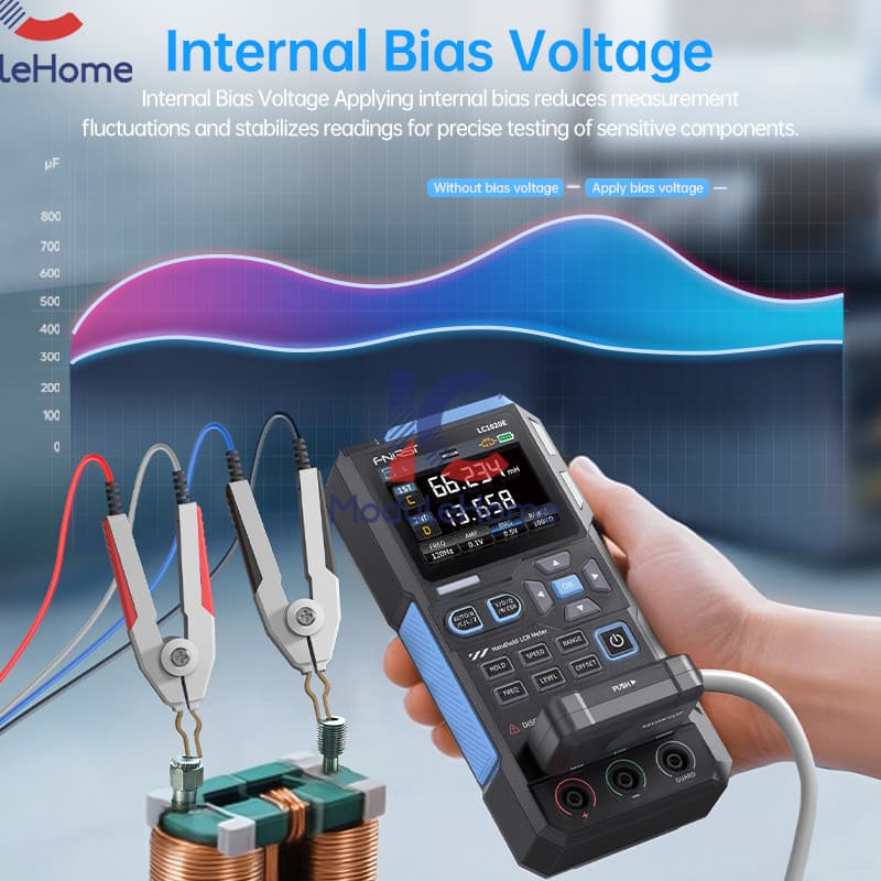 FNIRSI LC1020E High Precision Digital Bridge LCR ESR Tester Resistance Meter 6