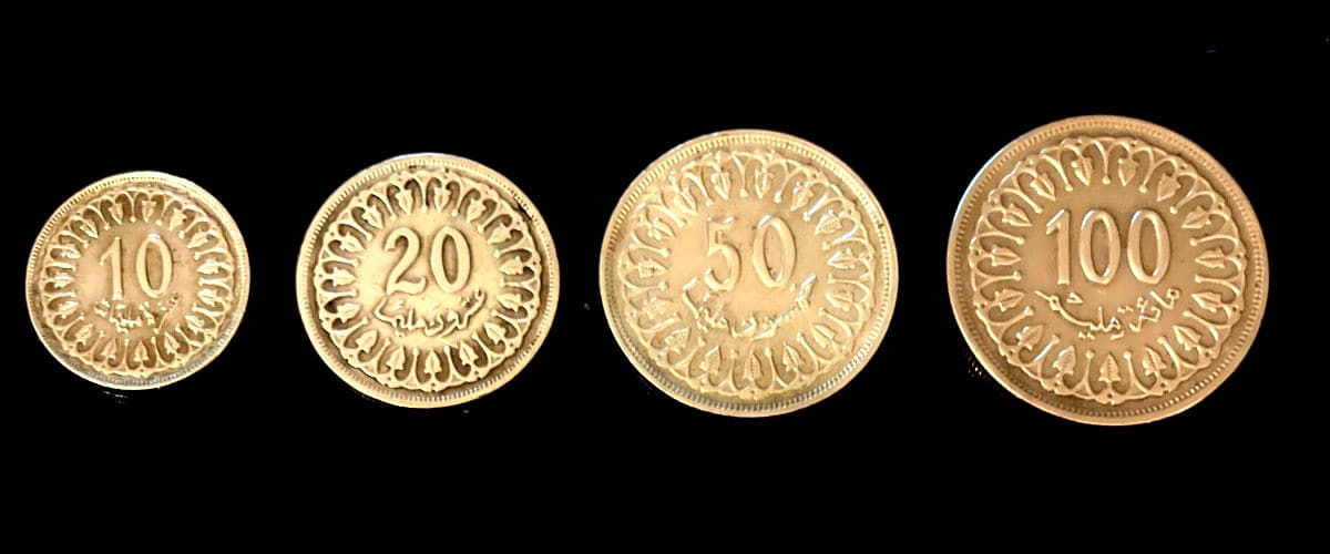 🇹🇳 Lot Set Coins Tunisia 10, 20 Millim 1960 50, 100 Millim 1983