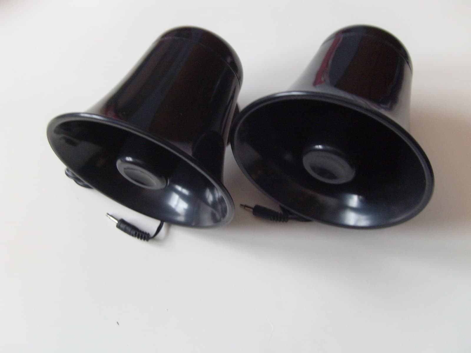 2 - New CB Ham Radio PA Audio Speaker Horn Black ABS Weather Proof 15 watt 8 ohm