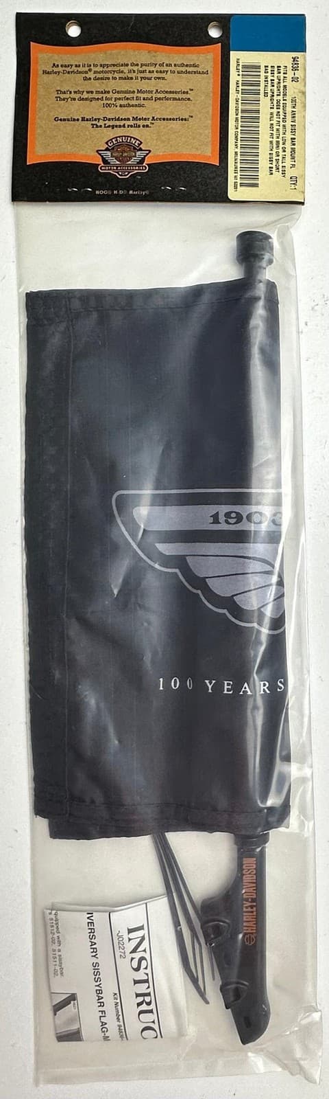 2003 Harley Davidson Genuine 100th Anniversary Flag Sissy Bar Mount 94836-02 4